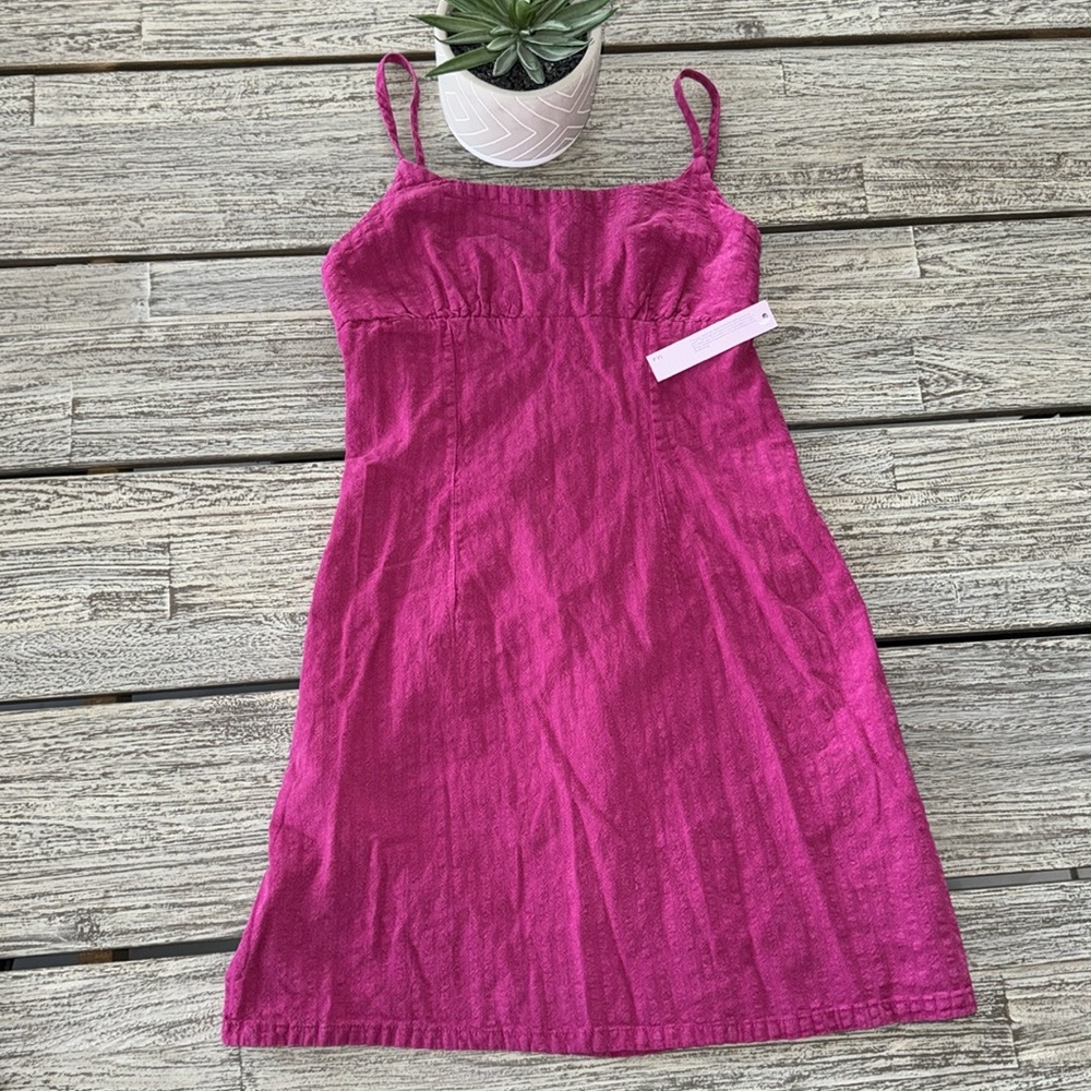 Women’s Plum Pink/Purple Cotton Mini Dress, Sz XS and XXL